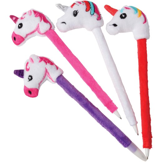 Sensory Soft Plush Unicorn Pen - Set of 12