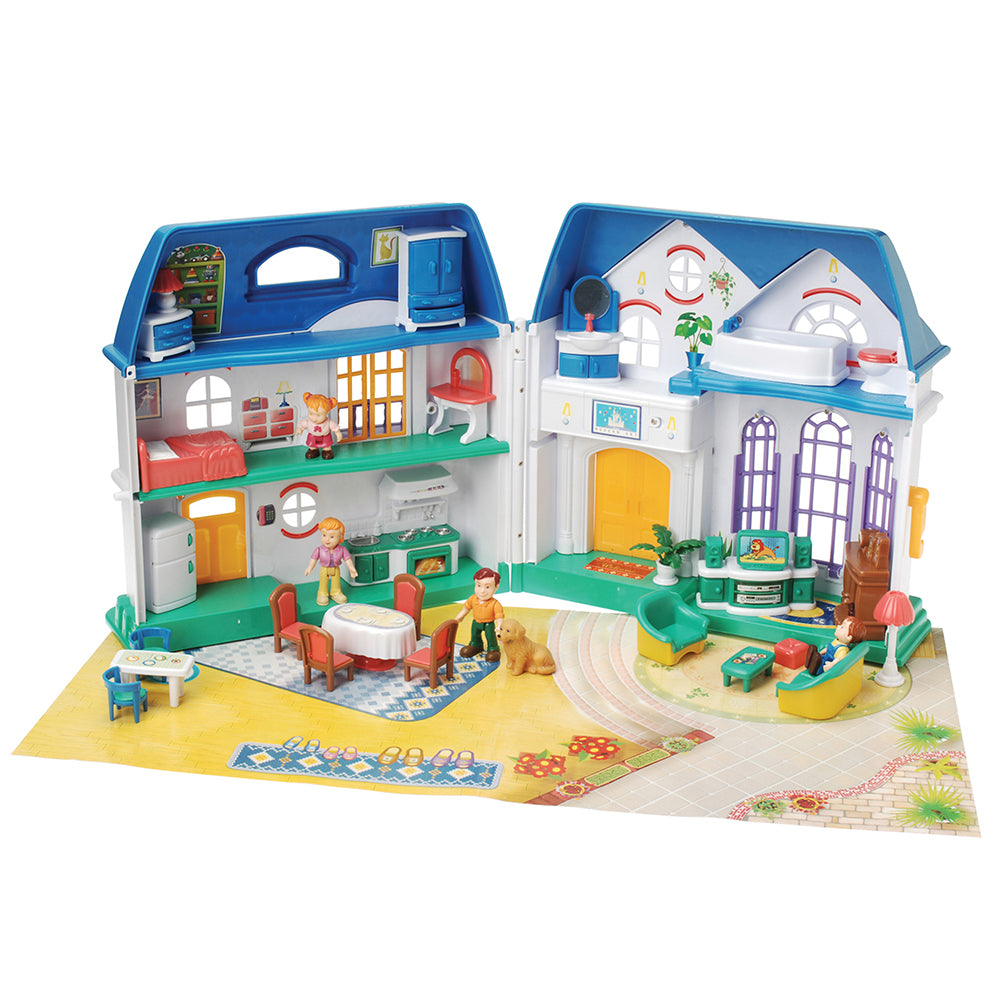 Happy Home Take-Along Doll House | 33 Piece Set