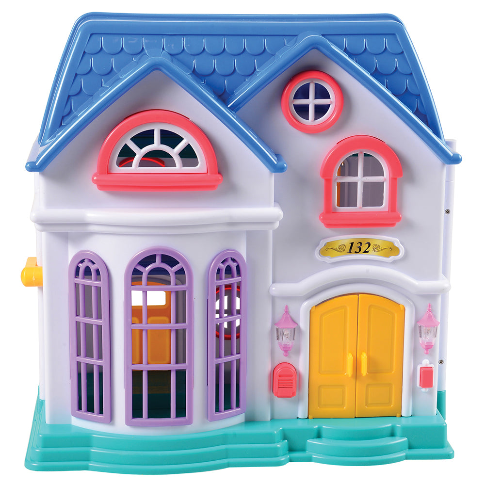 Front View of Closed Happy Home Take-Along Doll House