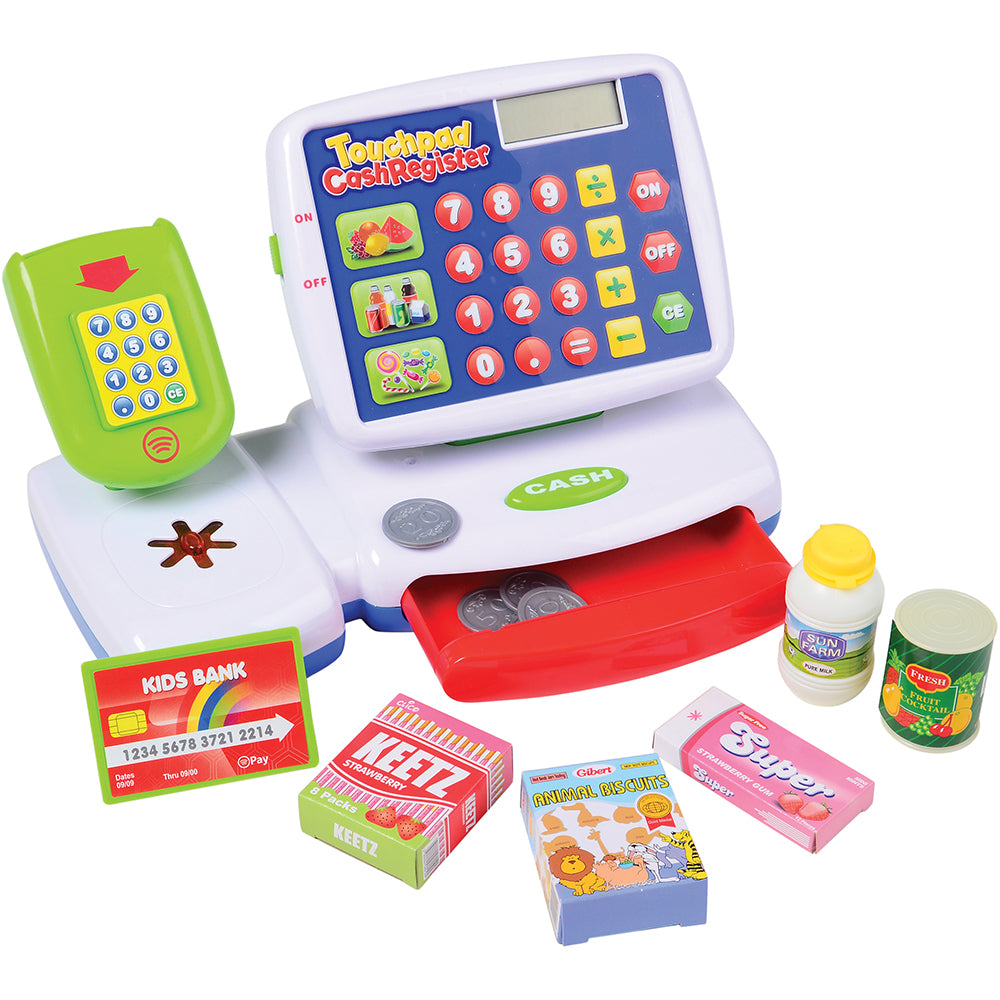 Touchpad Cash Register | Interactive Playset with Calculator & Accessories