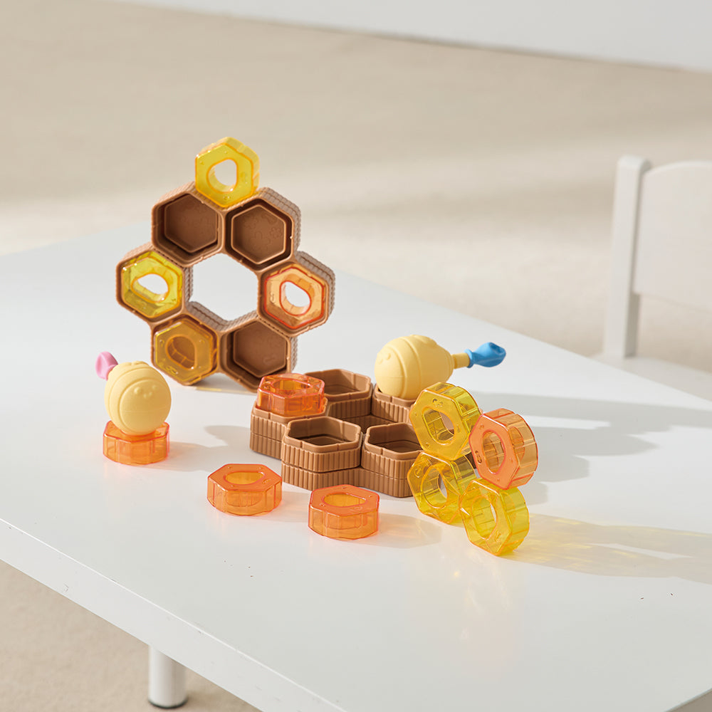 Squeezy Bee Blocks | Buzz & Build Beehive Challenge Play Set