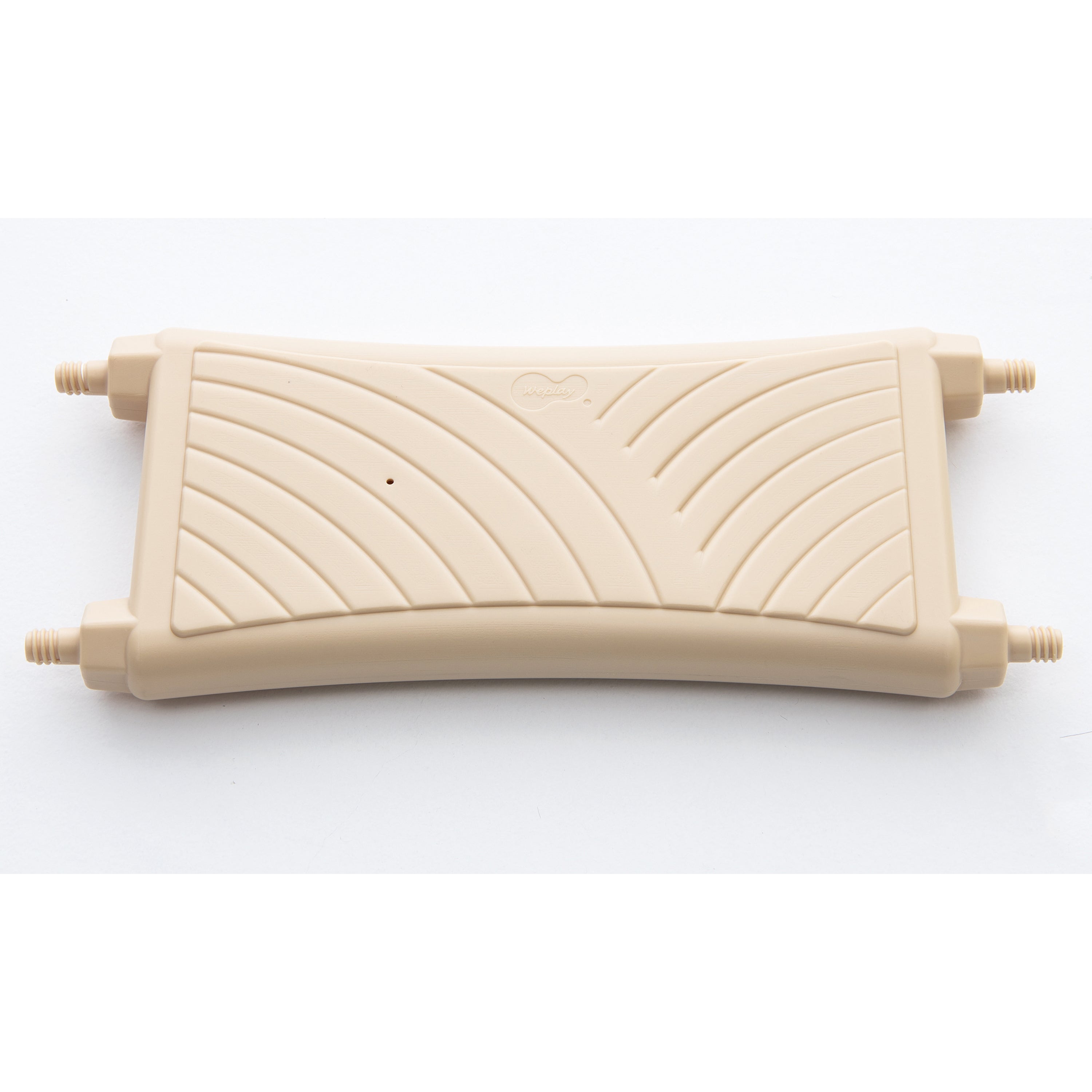 Beige plastic component on a white background
