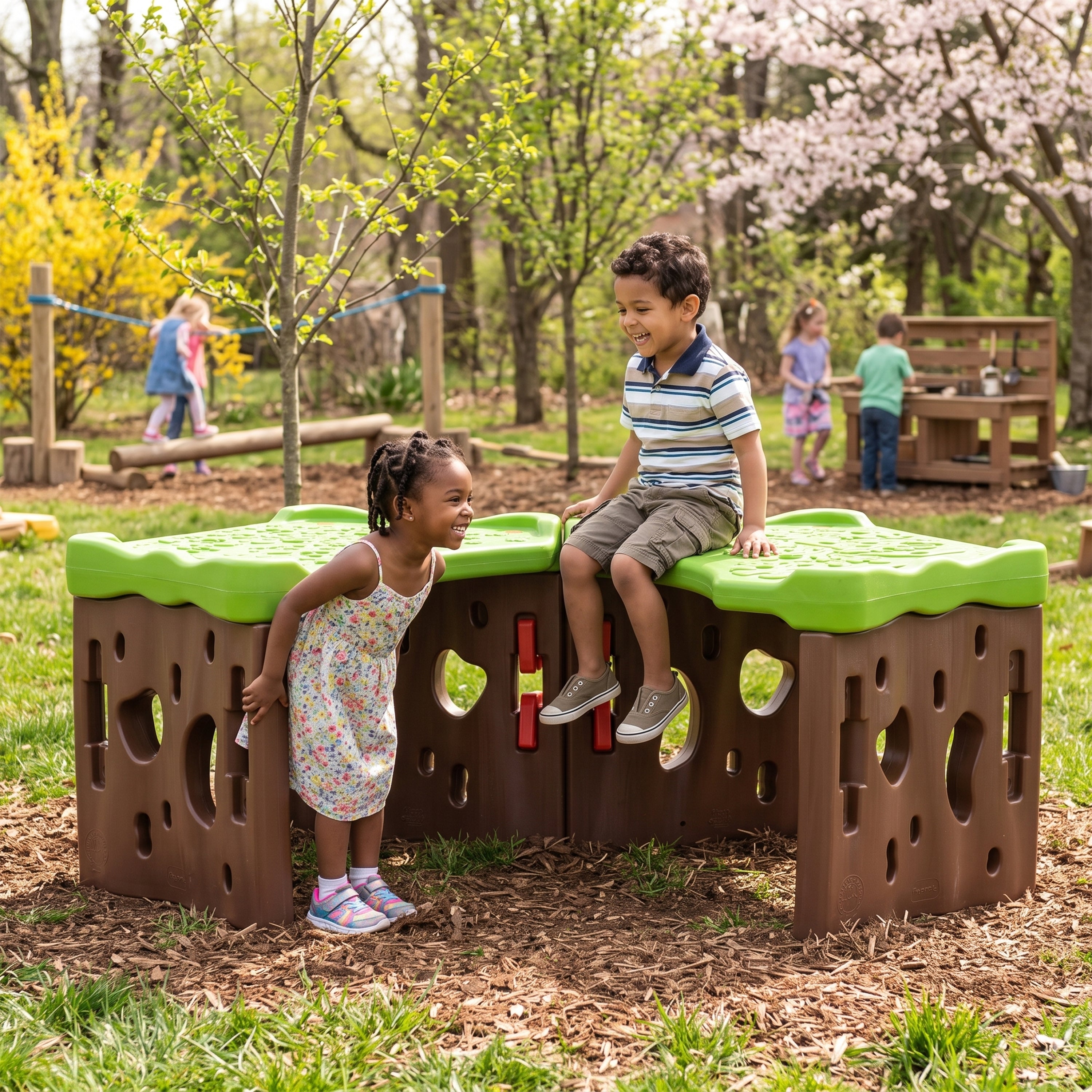Forest Tunnel Crawl & Balance Play Set | 6-Piece Modular Gross Motor Activity Center