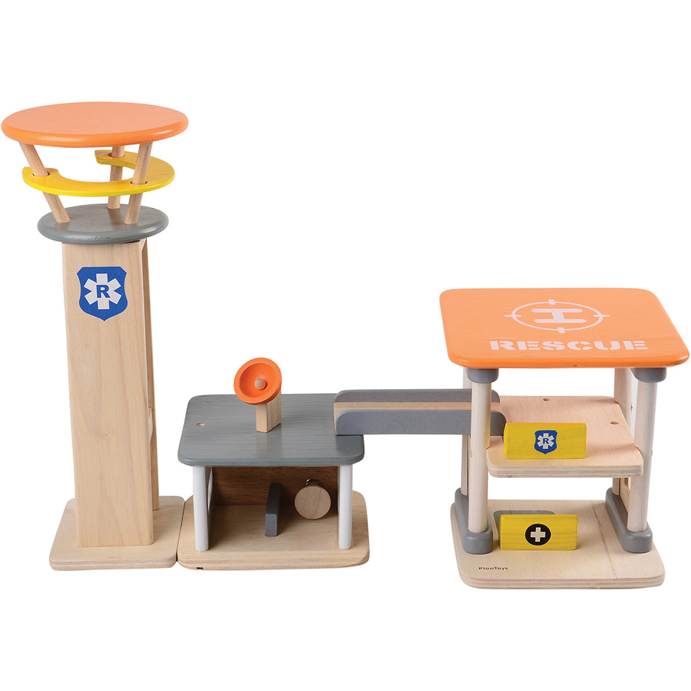 Wooden Rescue Center with Three Solid Pieces for Different Configurations