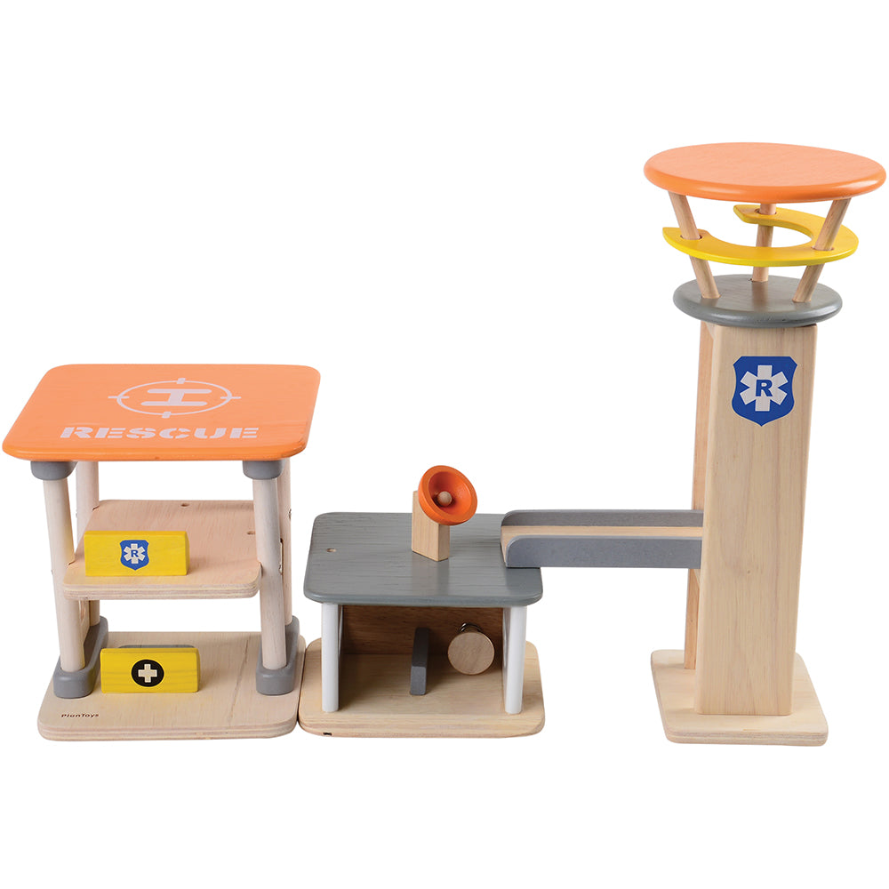 Wooden Rescue Center with Three Solid Pieces for Different Configurations