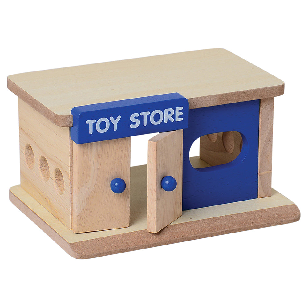 Wooden Block Toy Store Building