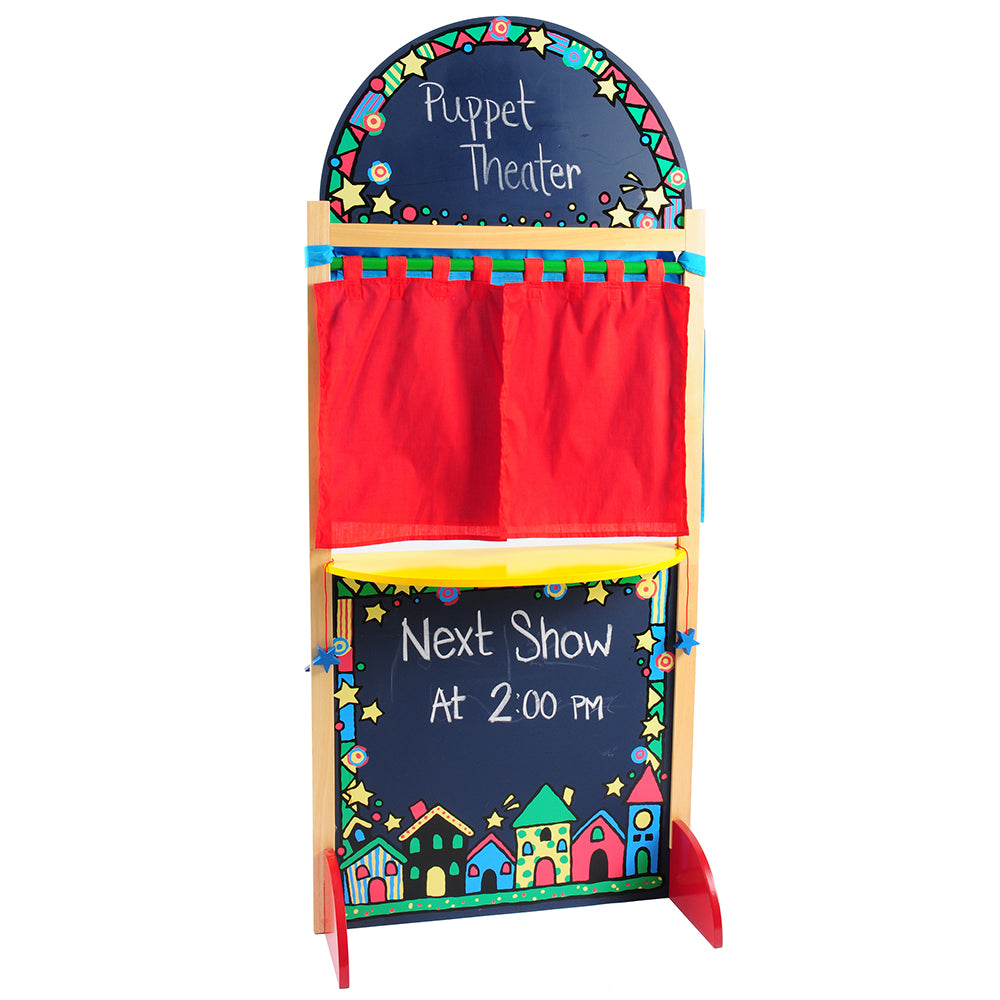 Puppet Theater with Curtain & Stage