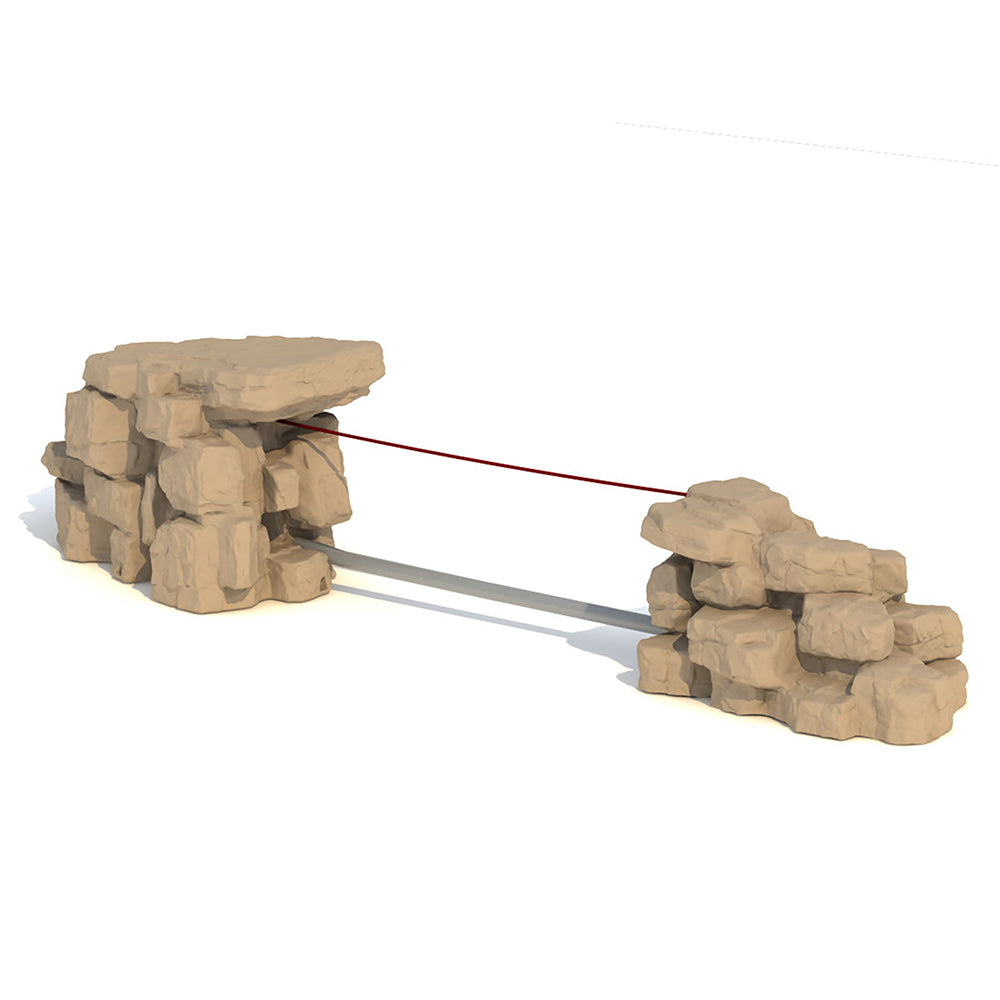 Climbing Boulder with Rope Link | Dynamic Playground Equipment for Ages 5-12