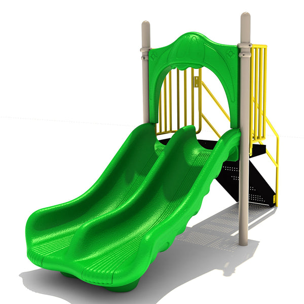 Freestanding 3' Double Slide for Playground | Primary & Natural Colors ...