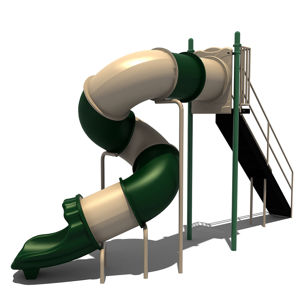 8' Spiral Tunnel Freestanding Playground Slide | For Ages 5-12