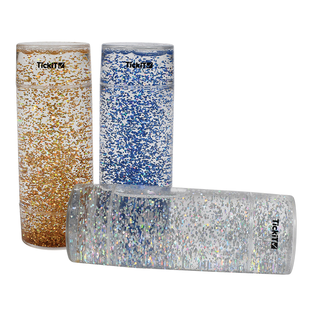 Calming Sensory Glitter Tubes with Colorful Floating Sequins