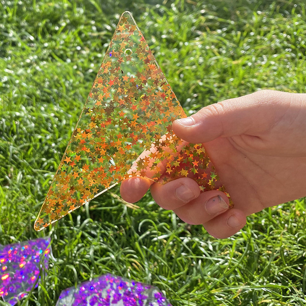 Close-up of Glitter Panel in the Sunlight