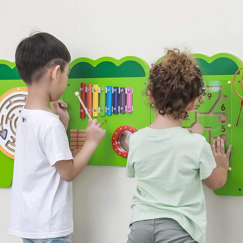 Xylophone Playing on Wall Panel 