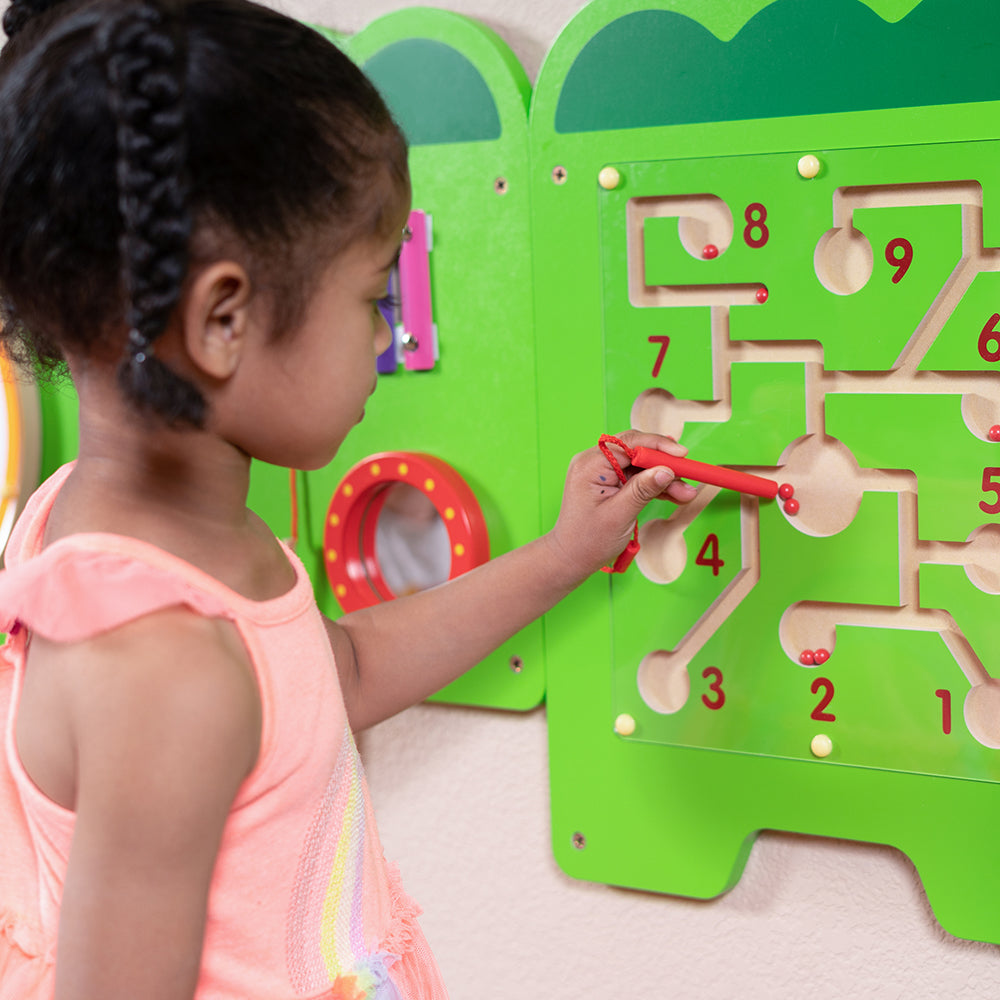 Magnetic Number Maze on Wall Panel