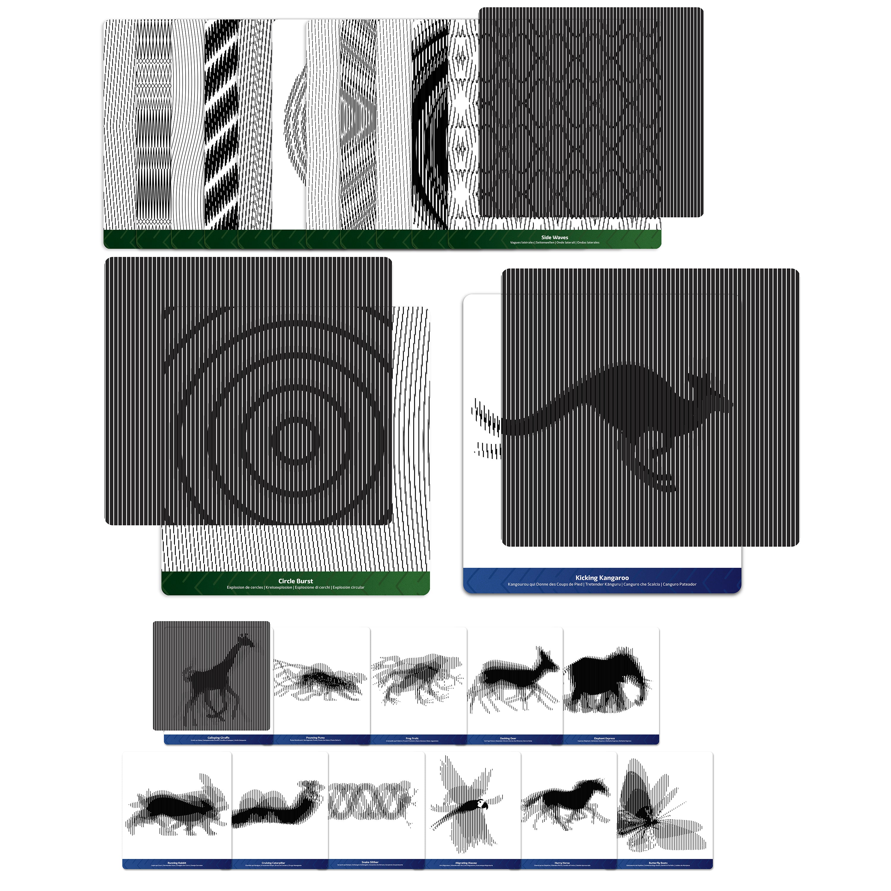 Pictures in motion on white background