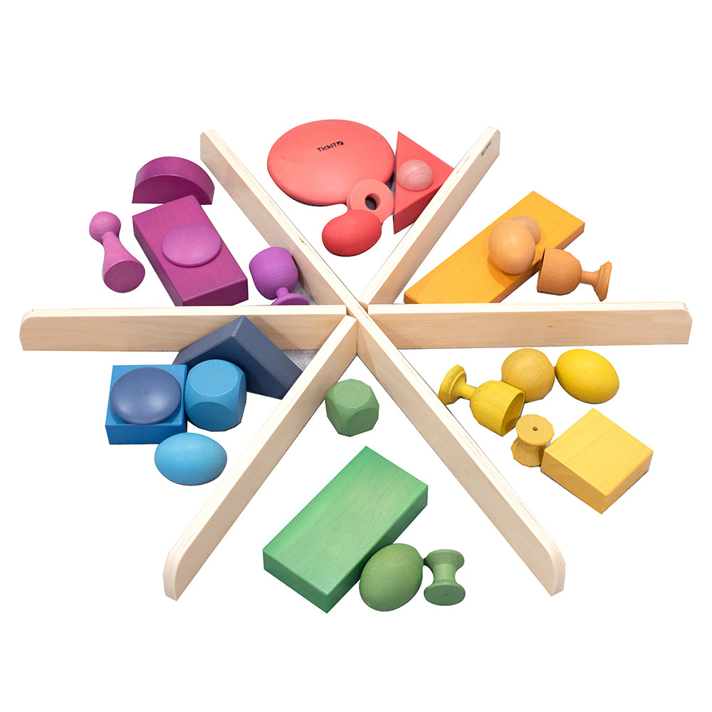 Color Sorting with Wooden Sorting Dividers
