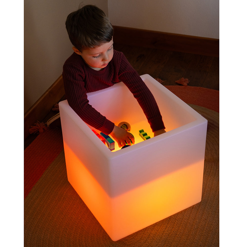 Soft Yellow Light Cube Play