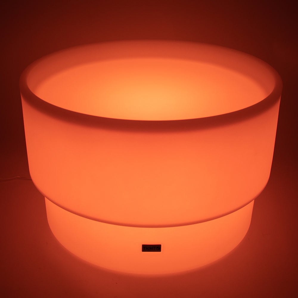 Sensory Mood Discovery Table Showcasing Orange Light