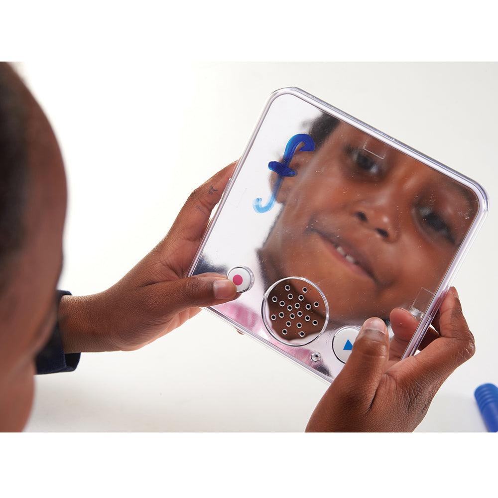 Sound Bank Plus Mirror | Recordable 30-Second Sound Mirror for Kids | Dry Erasab
