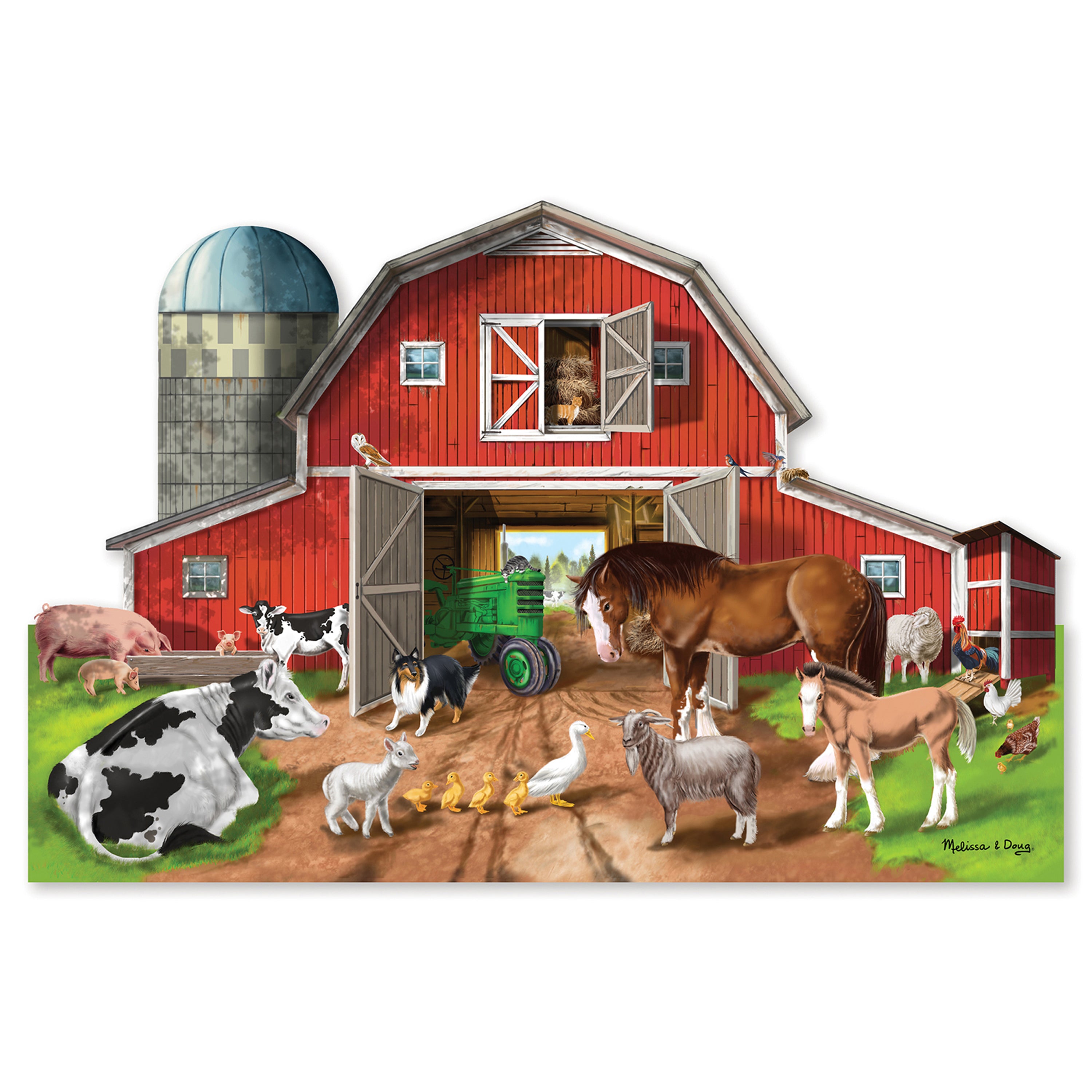 Melissa & Doug® Busy Barn Shaped Floor Puzzle - 32 PC