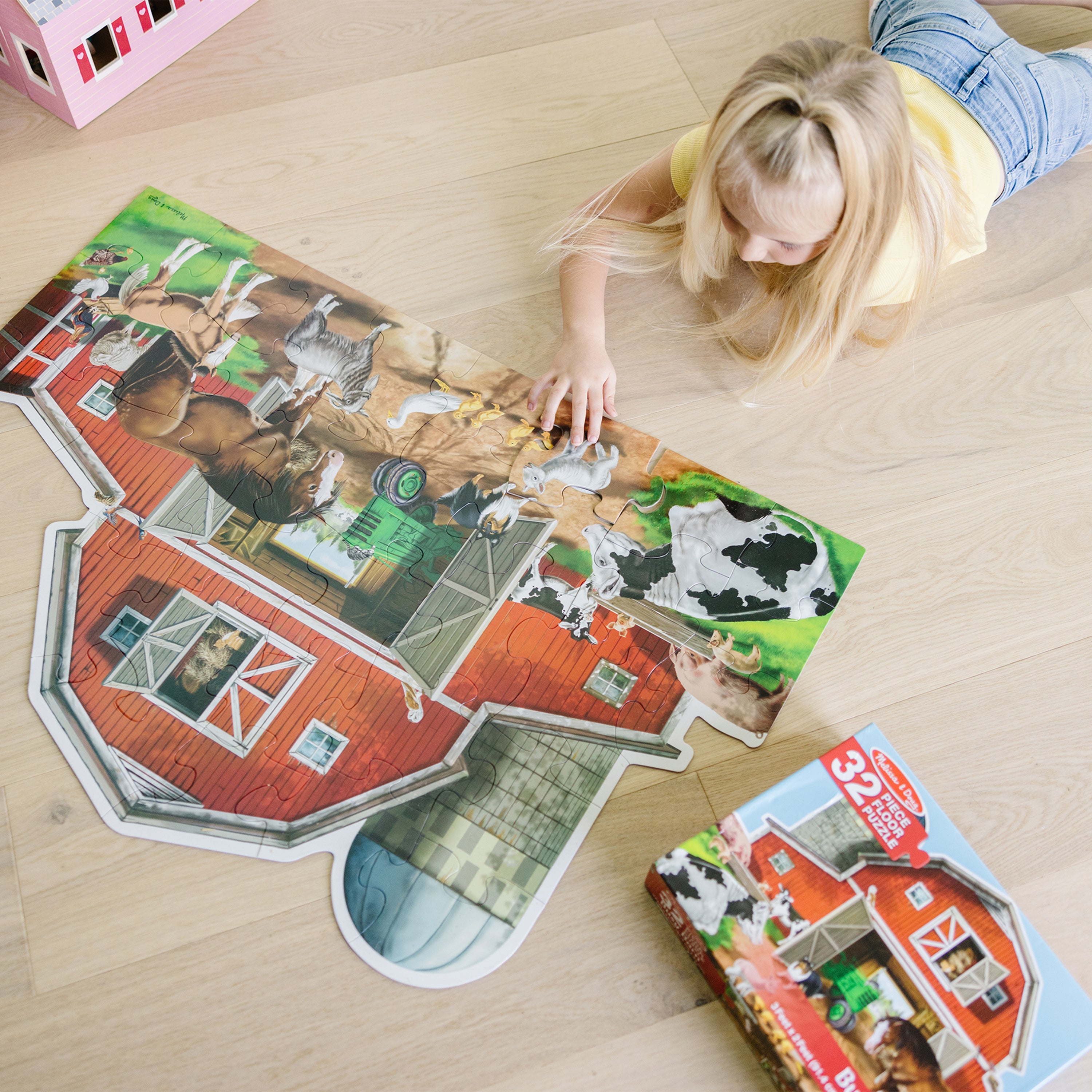 Melissa & Doug® Busy Barn Shaped Floor Puzzle - 32 PC