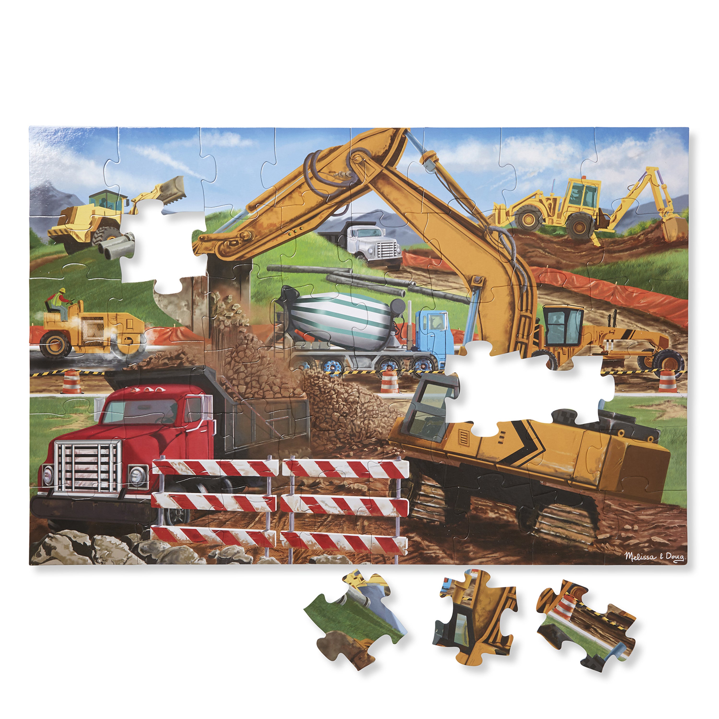 Melissa & Doug® Building Site Floor Puzzle - 49 PC