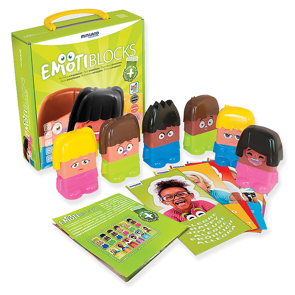 Super Emoti Blocks | Emotion Exploration Set with 18 Interchangeable Pieces & Activity Cards