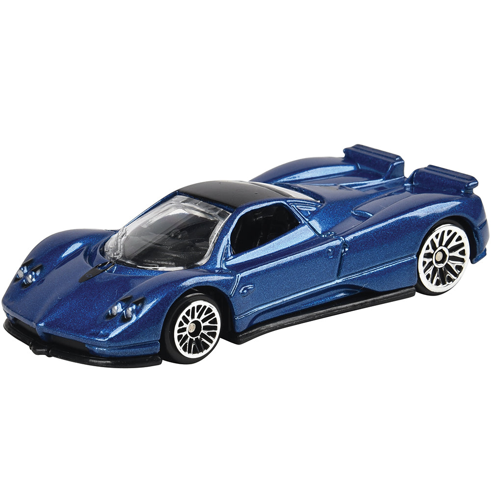 Front View of Blue Die-Cast Car