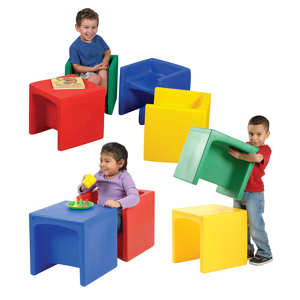 3-in-1 Cube Chairs Set | 8 Pieces for Toddlers