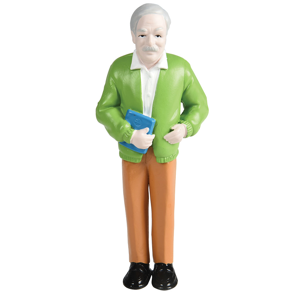 Caucasian Pretend Play Grandpa Figure | Front View