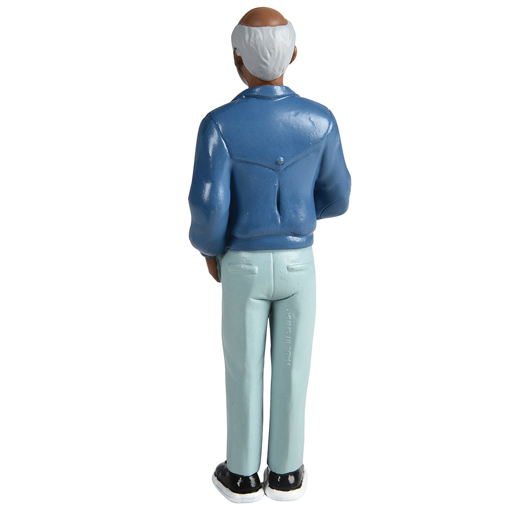 Back View of African American Grandpa Figure