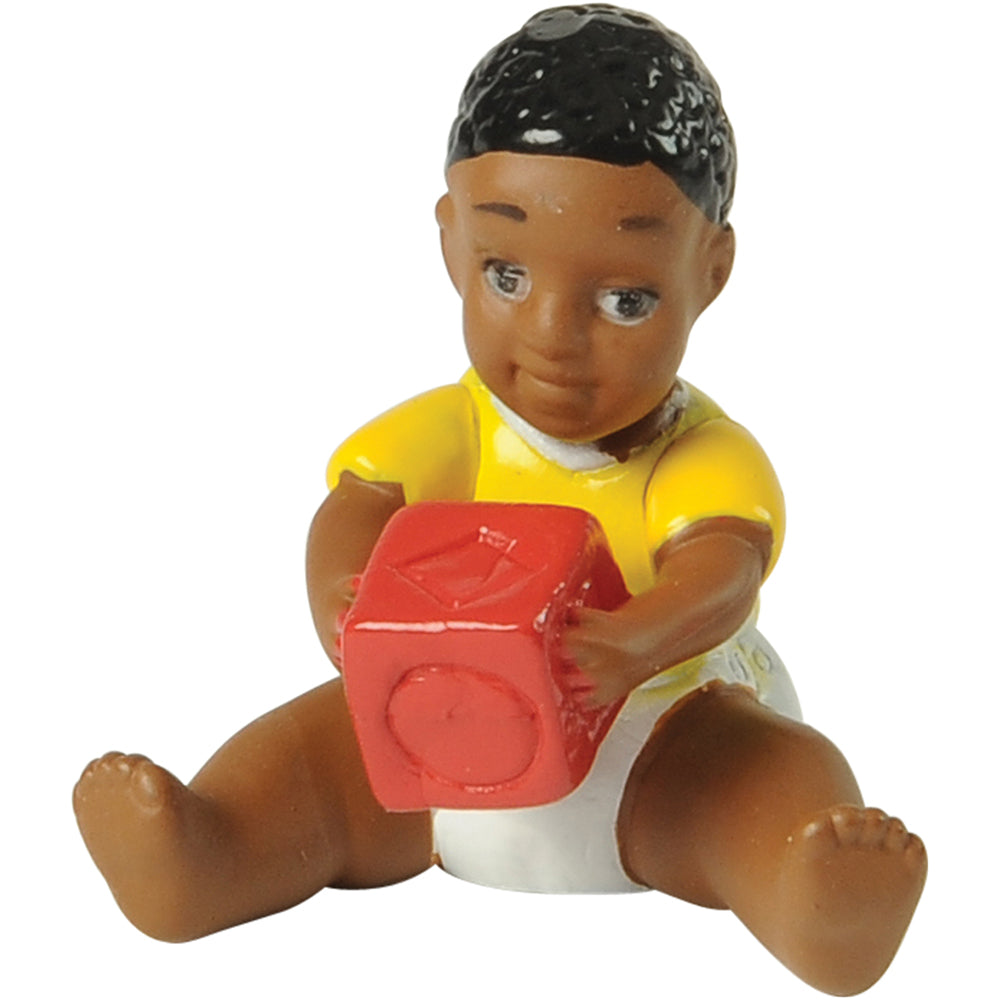 African American Baby Figure for Pretend Play | Individual Toy MTC-125H