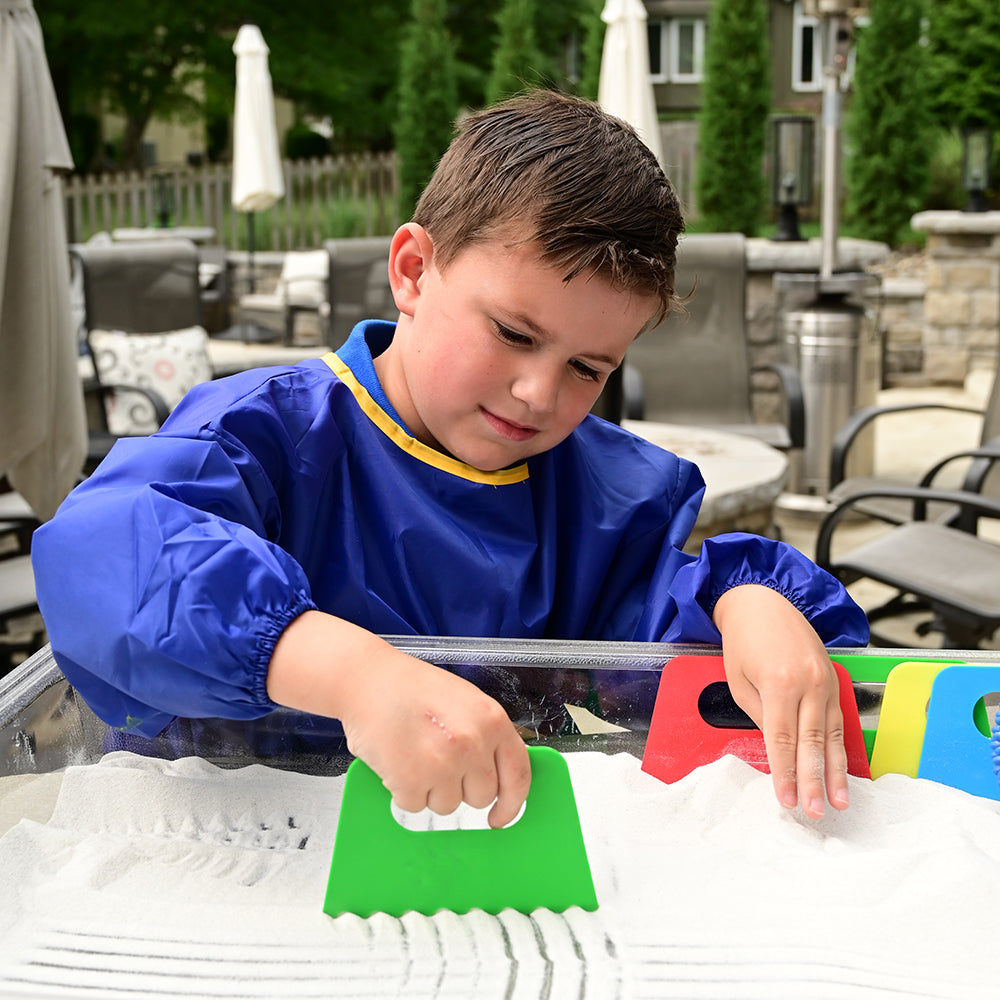 Sand Sensory Play with Multi-Use Paint Scrapers