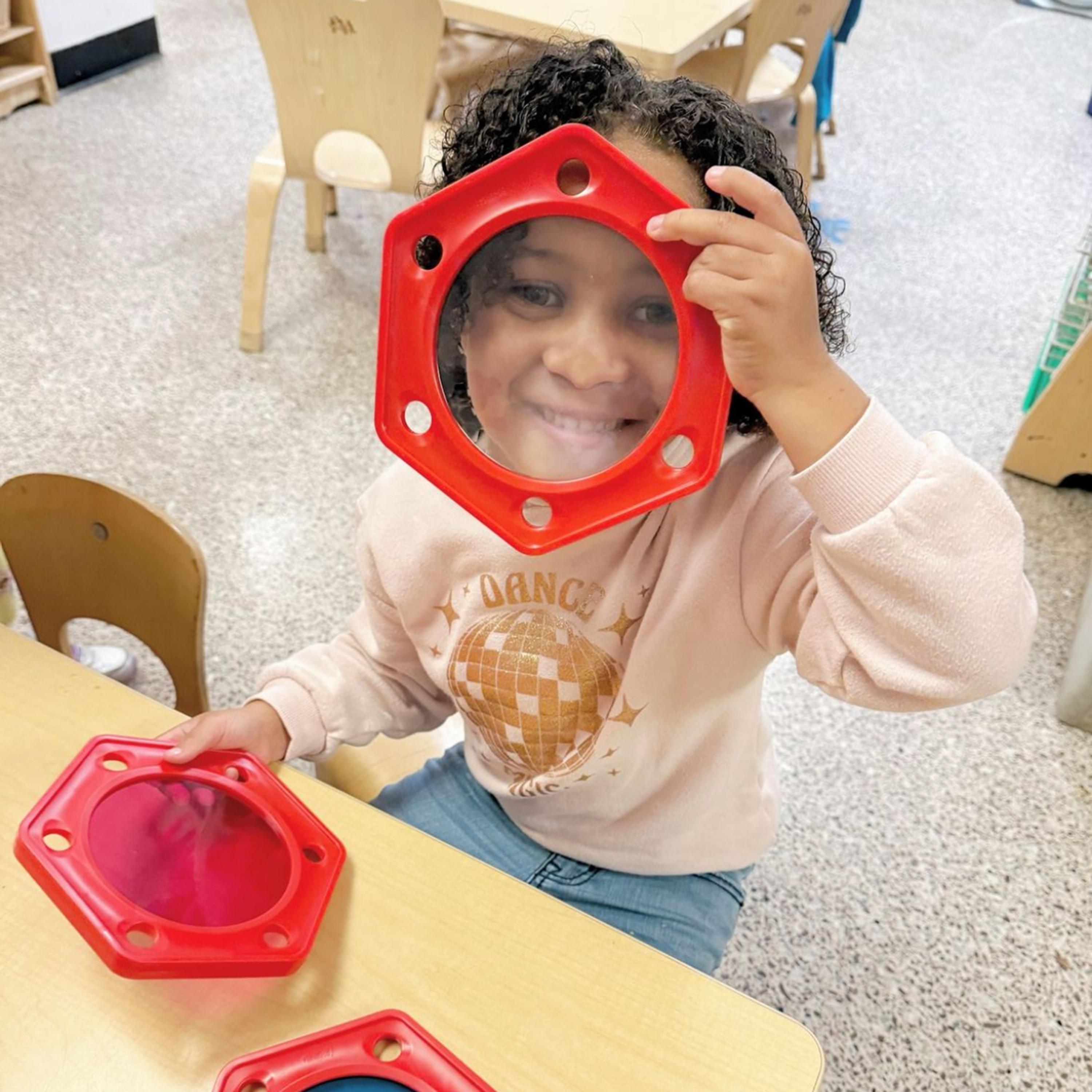 Visual Explorers Sensory Toy Set | 5 Colorful Frames with Mirrors & Acrylic Panels