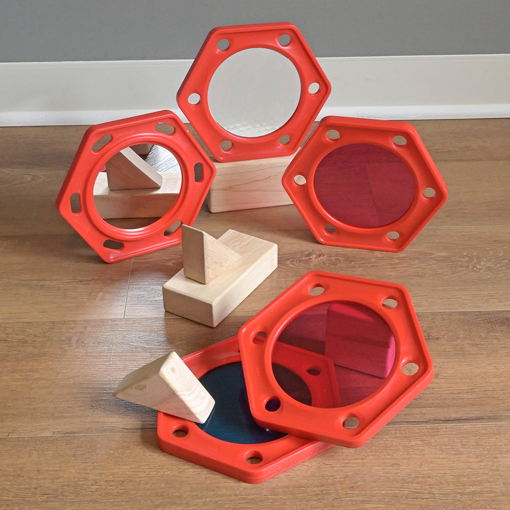 Visual Explorers Sensory Toy Set | 5 Colorful Frames with Mirrors & Acrylic Panels in the Classroom