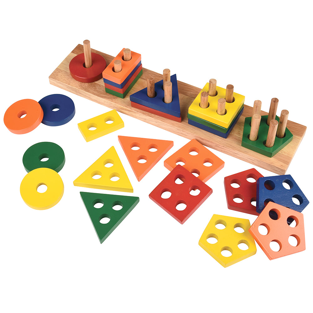 Shape Sorting Peg Board - Math Learning Game