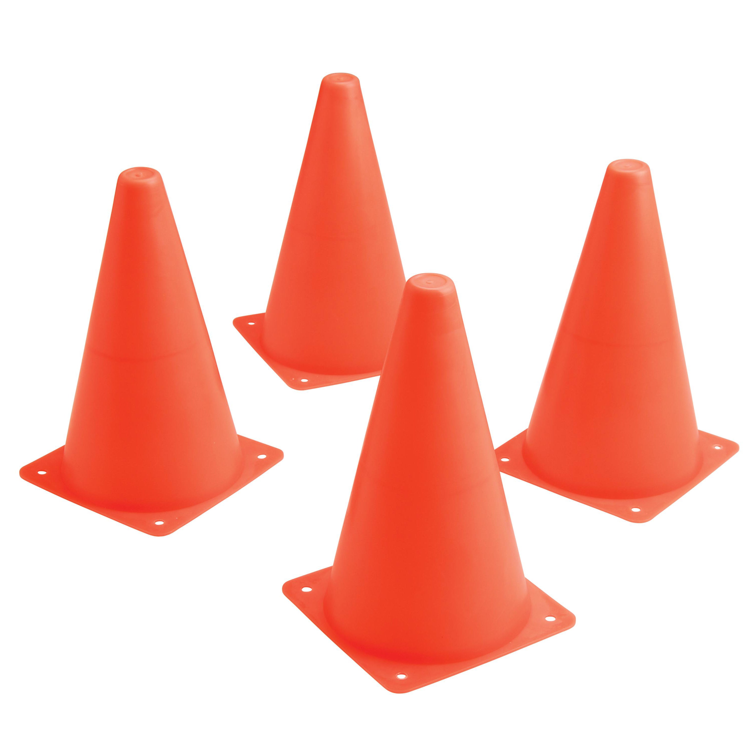Durable 9" Plastic Traffic Cones | Set of 4 for Early Childhood Indoor & Outdoor Play