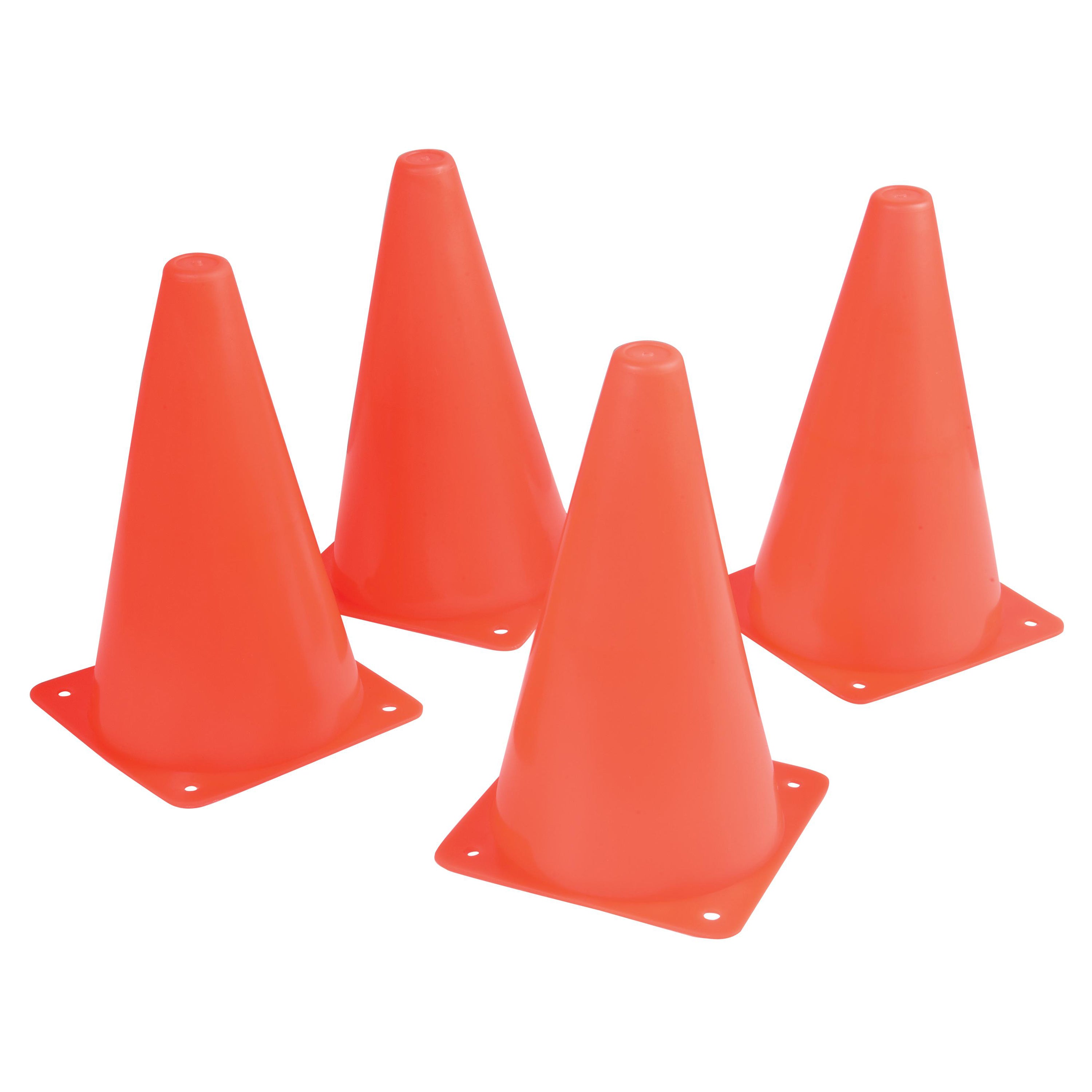 Durable 9" Plastic Traffic Cones | Set of 4 for Early Childhood Indoor & Outdoor Play