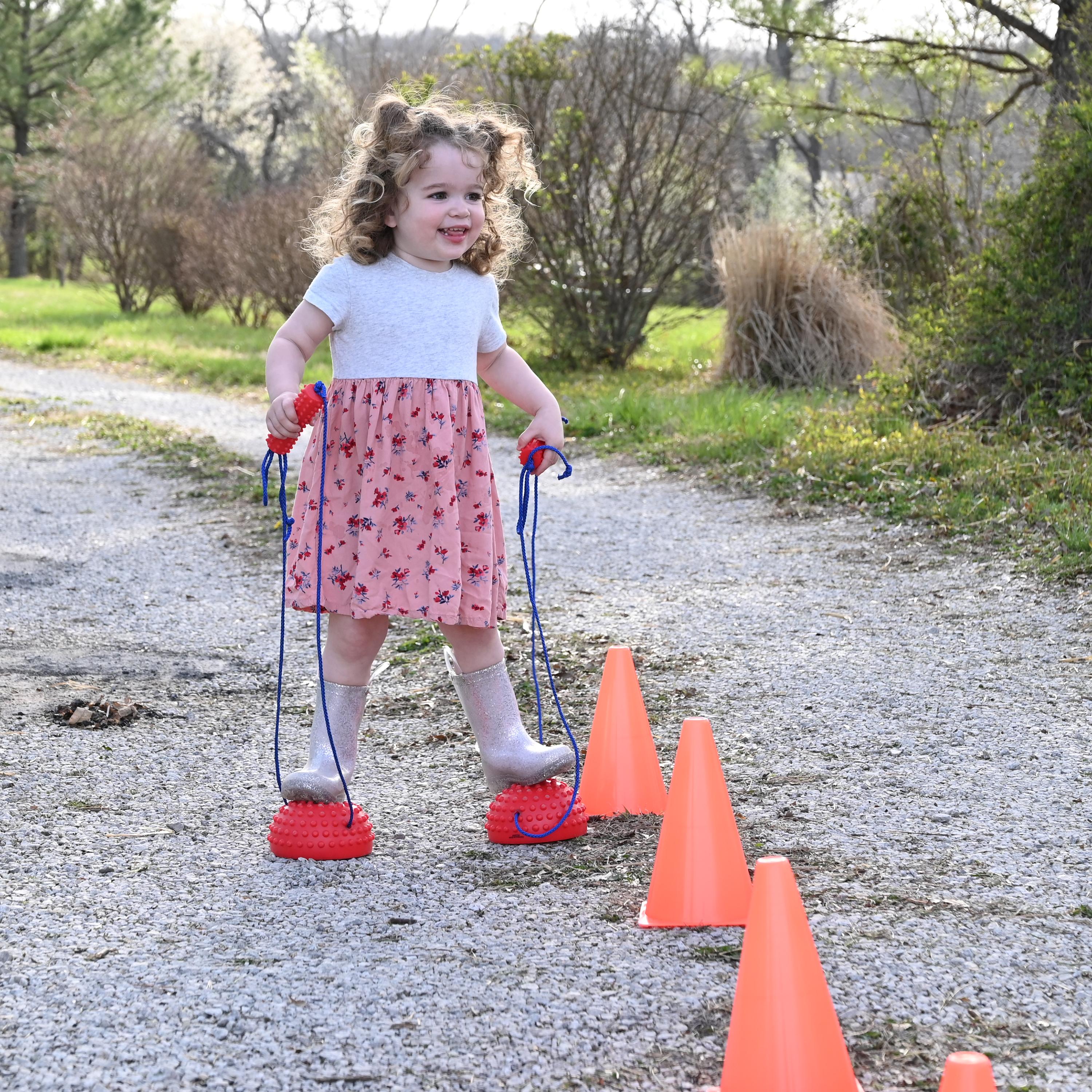 Durable 9" Plastic Traffic Cones | Set of 4 for Early Childhood Indoor & Outdoor Play