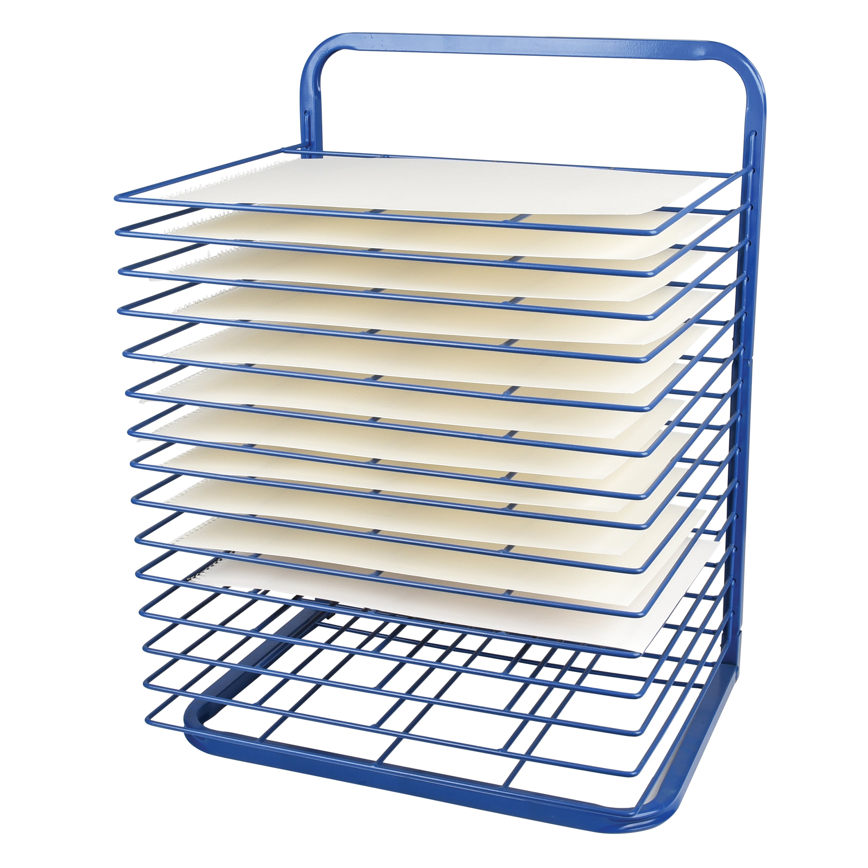 15-Shelf Sturdy Paint Classroom Drying Rack | Sturdy Powder-Coated Wire | Free-Standing