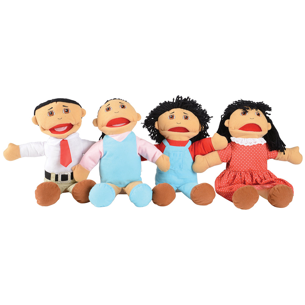 Asian Family Puppet 4-Piece Set