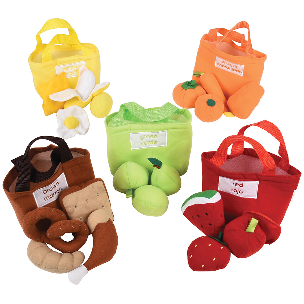 Color Sorting Food Bag Set | 24-Piece Soft & Washable Early Learning Toy