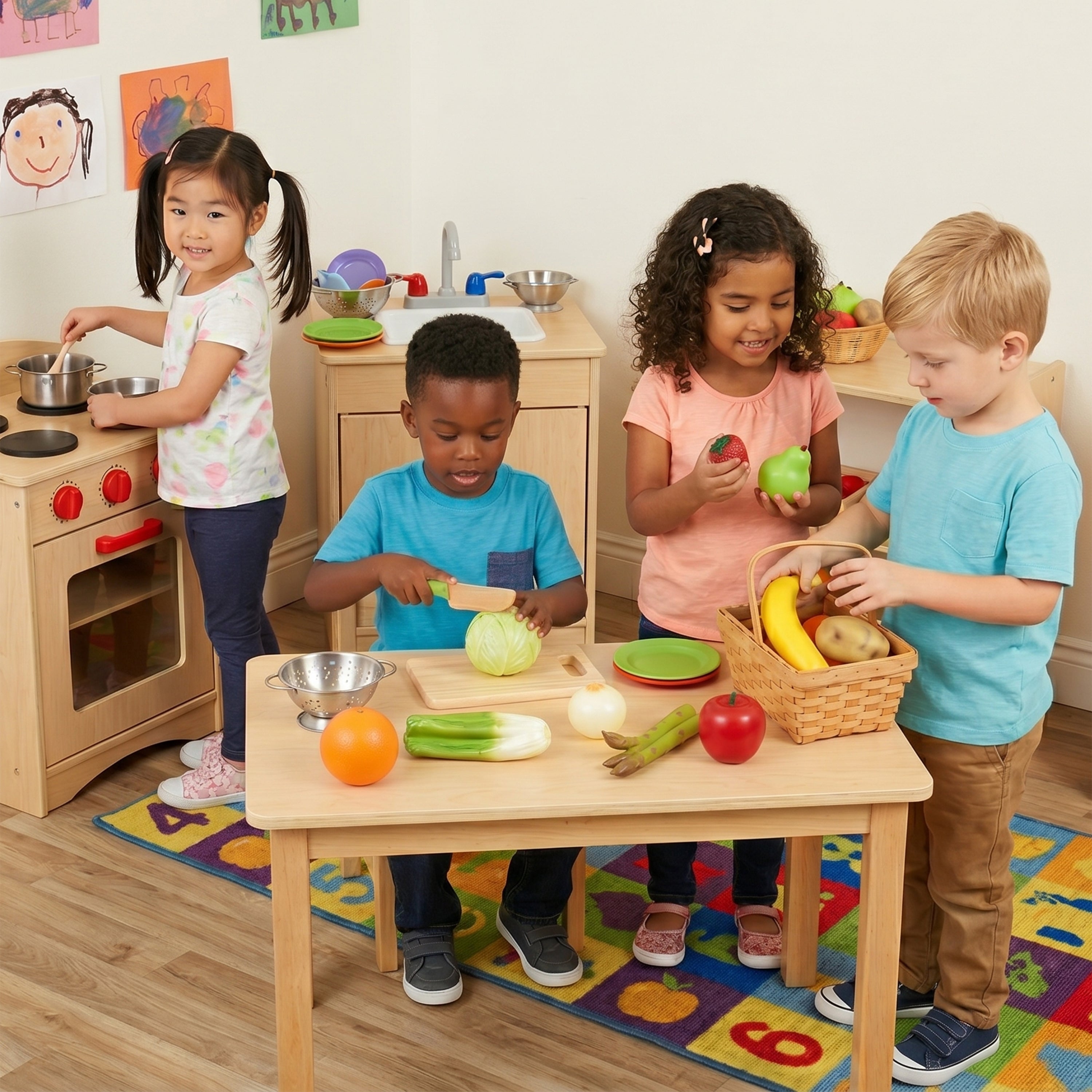 Fruit and Vegetable Set | 10-Piece Realistic Pretend Play Food Collection