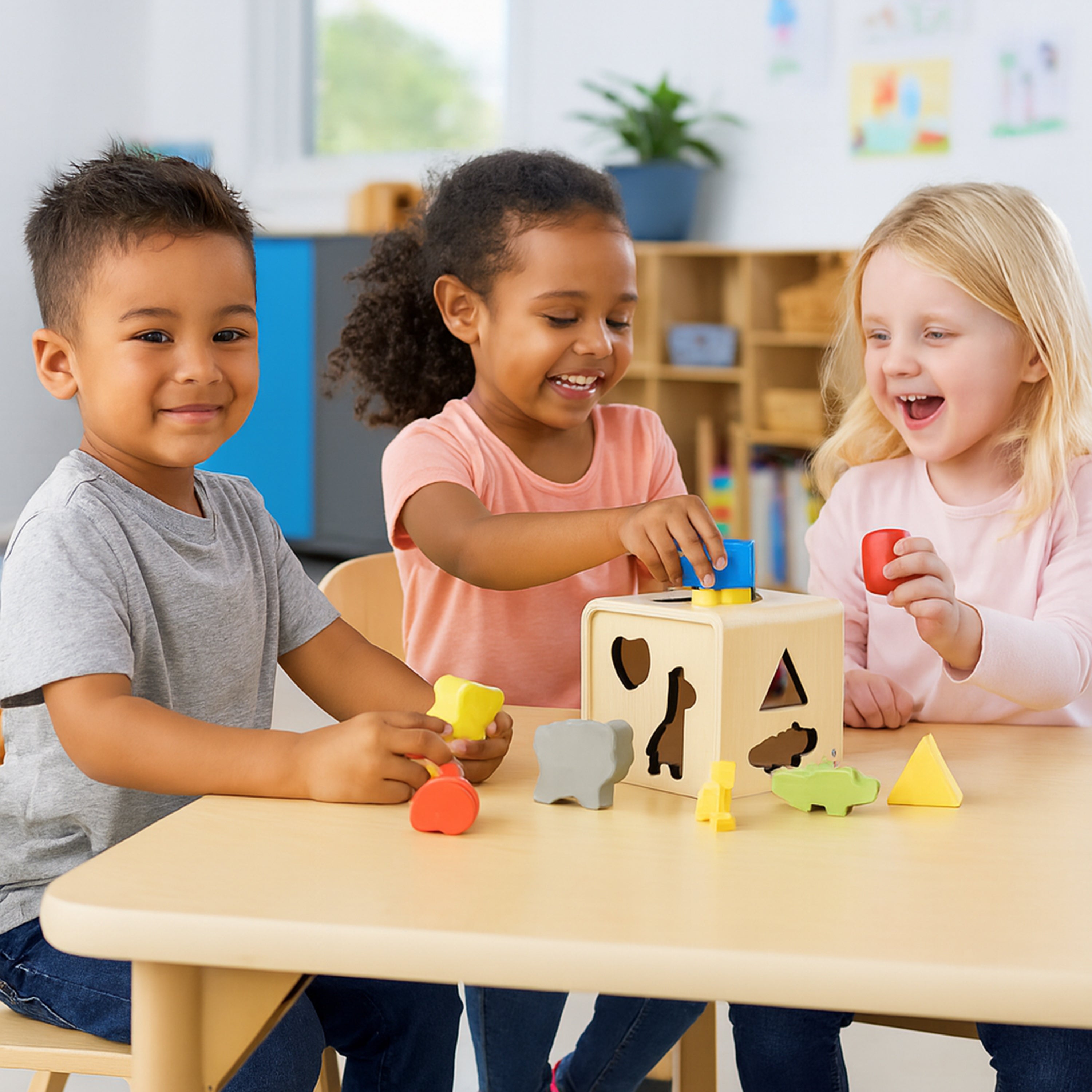 Wooden Animal and Shape Sorter