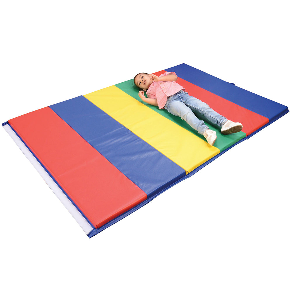 Rainbow Tumbling Mat Durable 4 x 6 Polyethylene Foam Gym Mat