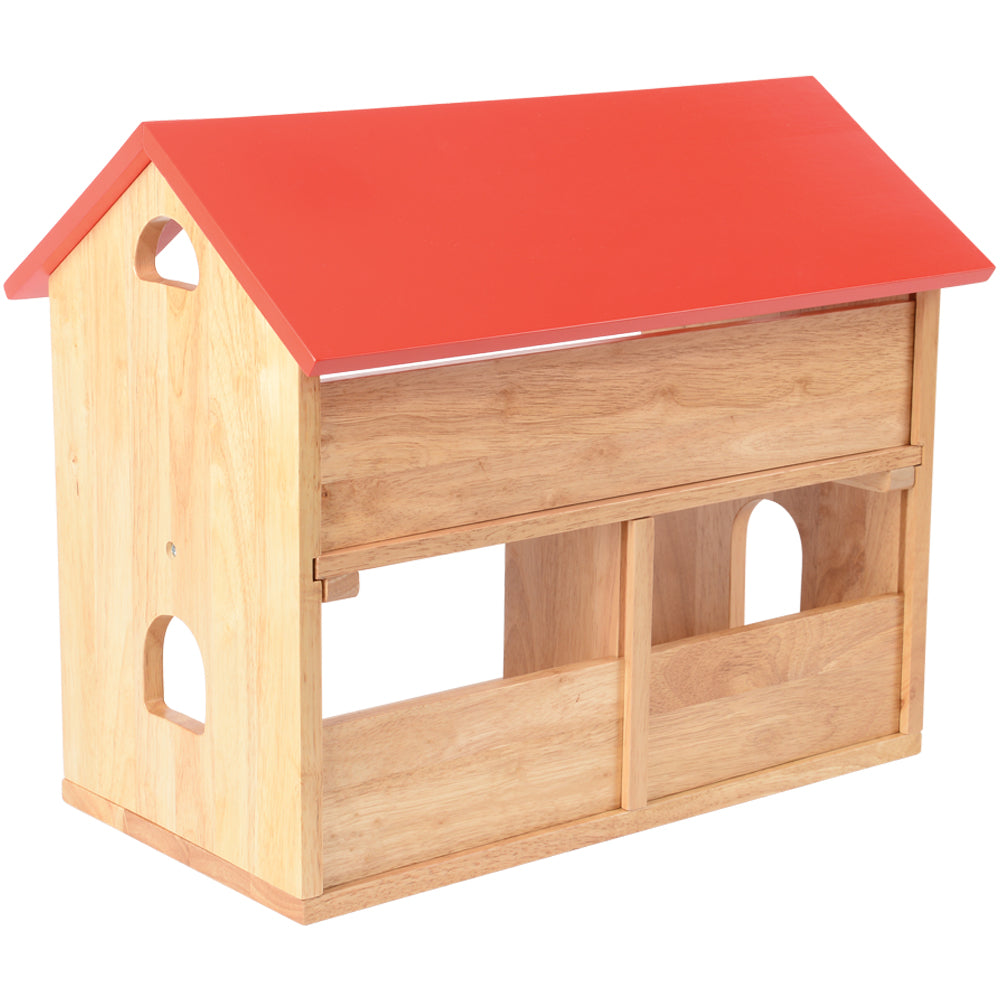 Back View of Wooden Doll House