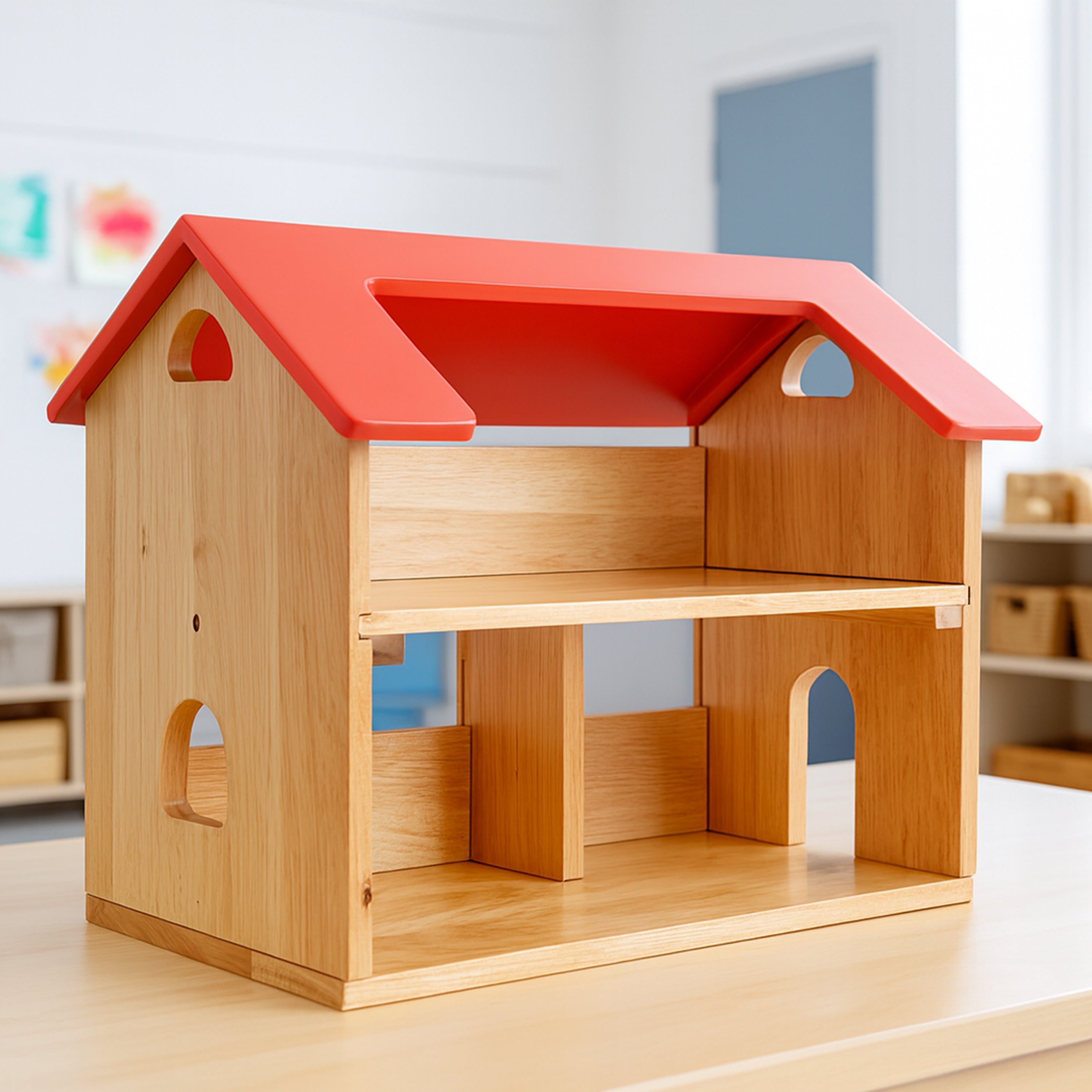 Hardwood Pretend Play Dollhouse