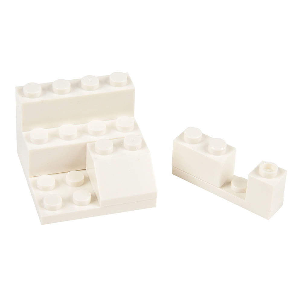 Stackable White Building Bricks