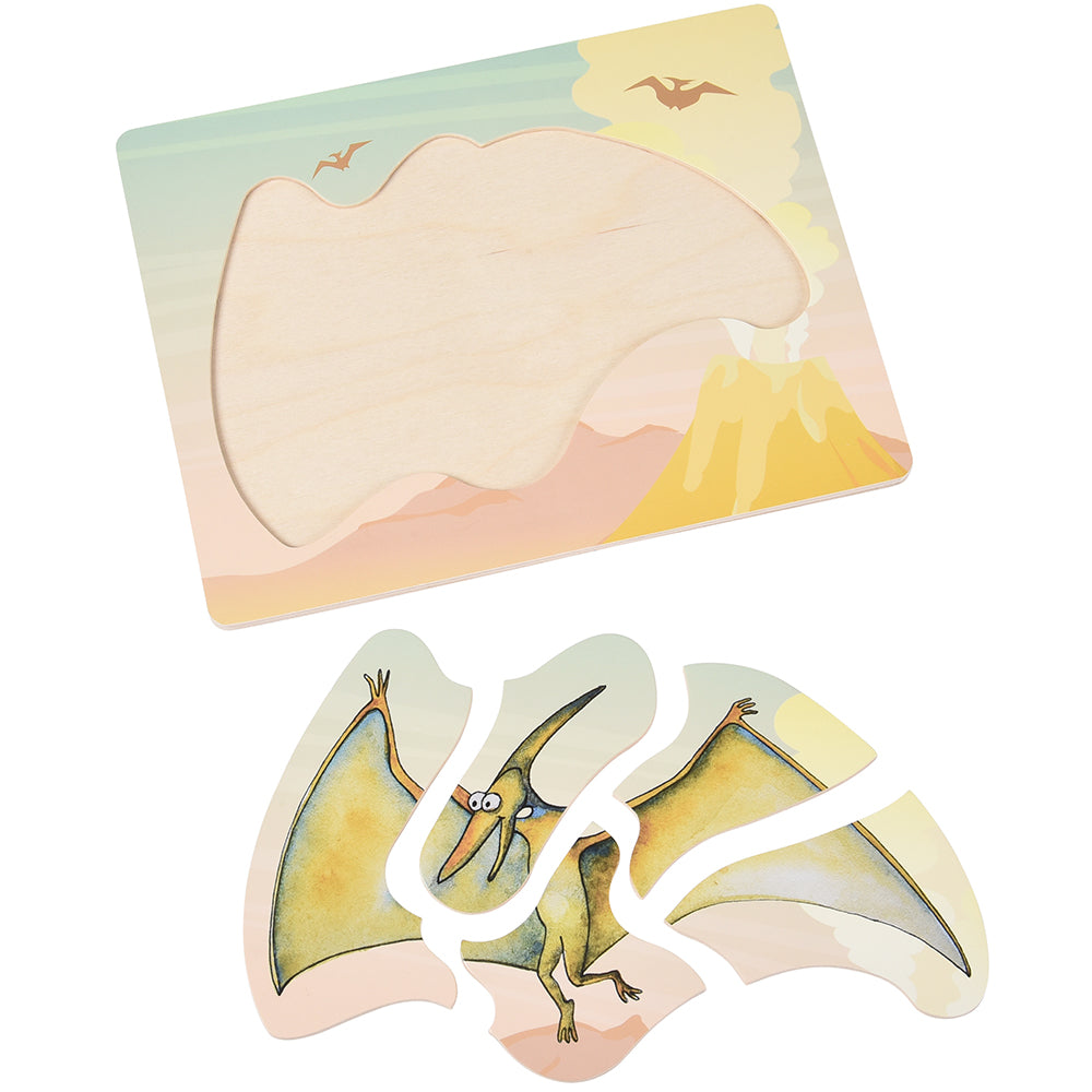 Pteranodon Wooden Puzzle with all 5 Pieces Removed