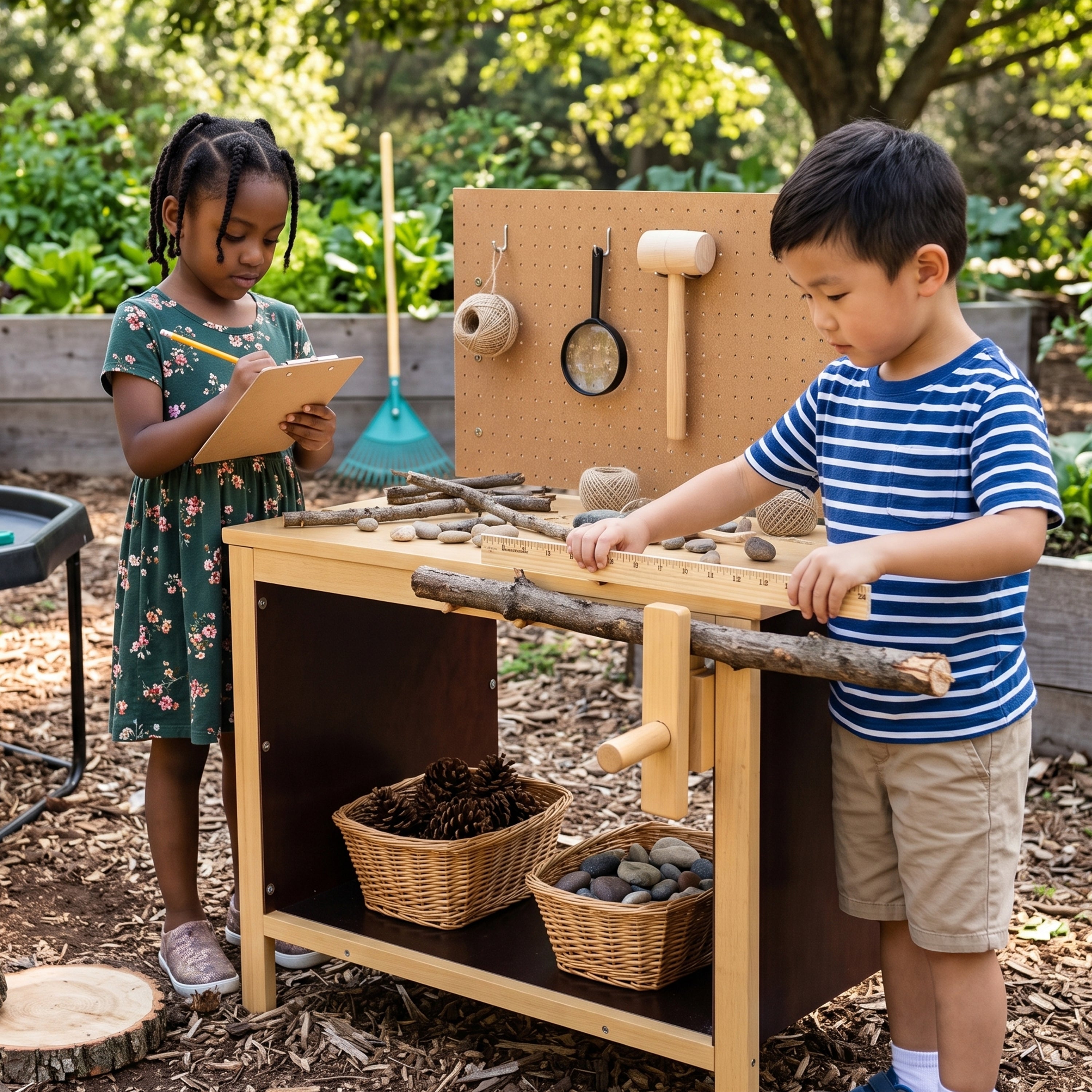 Little Carpenter Kids Wooden Work Bench